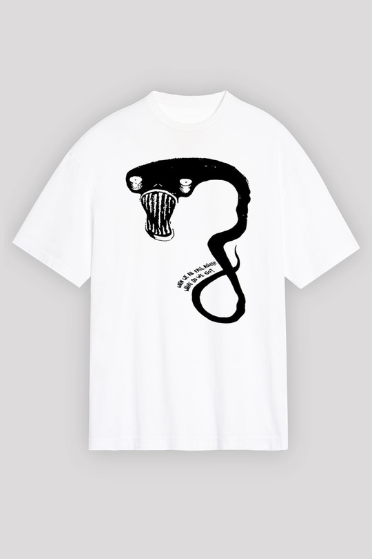 Billie Eilish Baskılı Beyaz Unisex Oversize Tişört - Tshirt