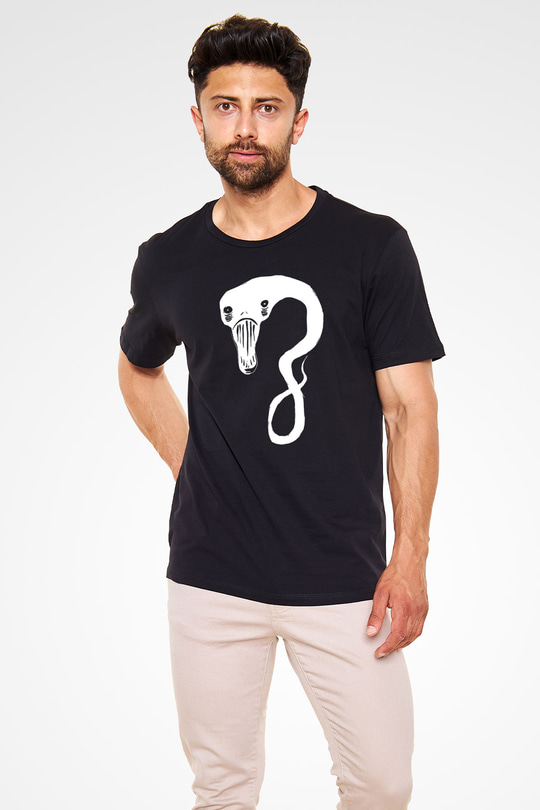 Billie Eilish Baskılı Unisex Siyah Tişört - Tshirt