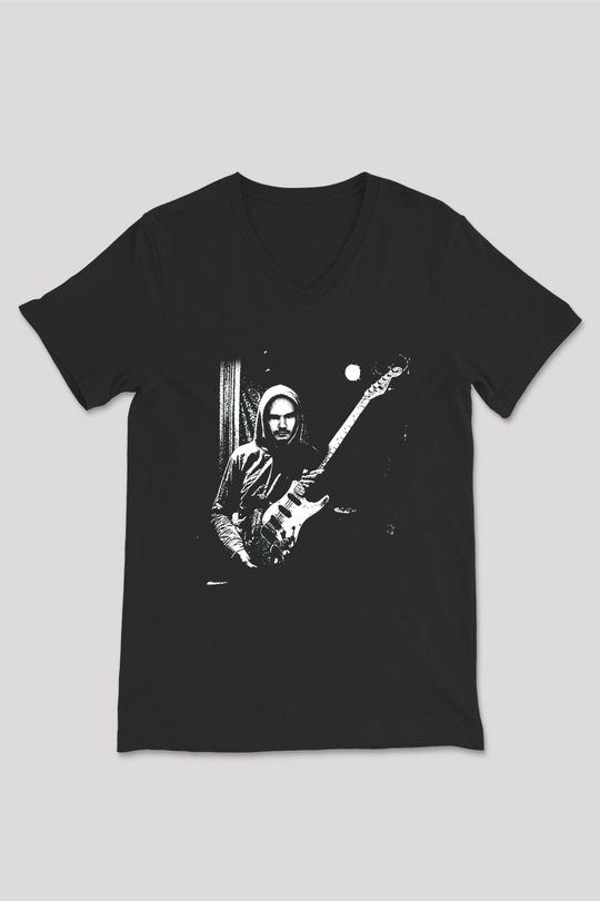 Billy Corgan Siyah Unisex V Yaka Tişört