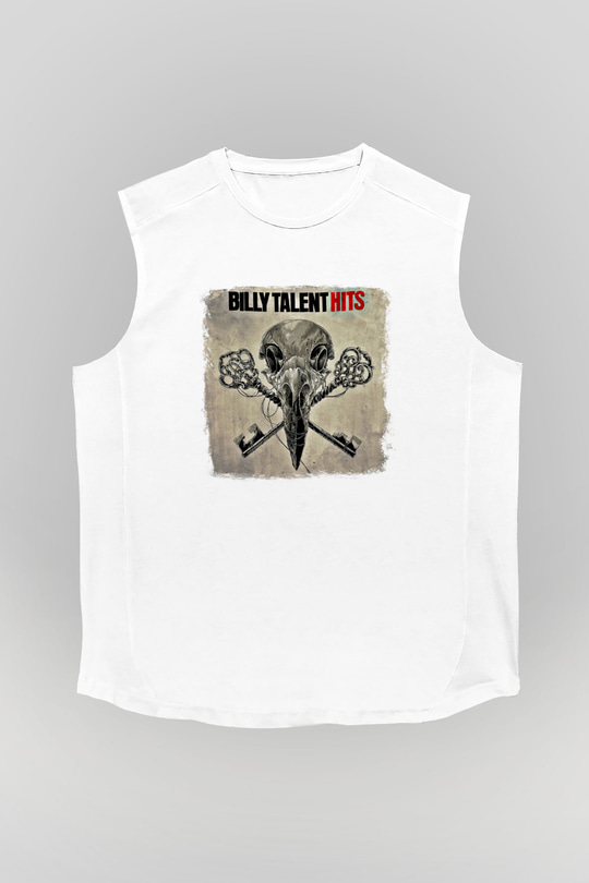 Billy Talent Baskılı Unisex Beyaz Kolsuz Tişört