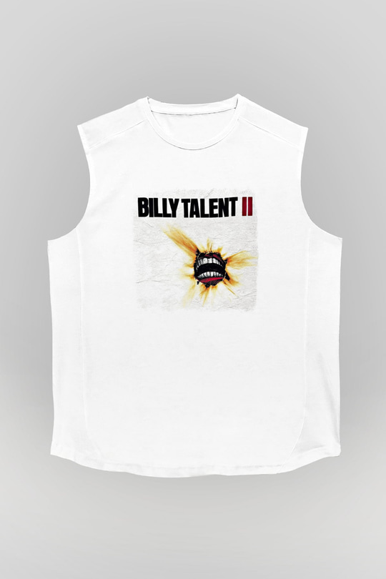 Billy Talent Baskılı Unisex Beyaz Kolsuz Tişört