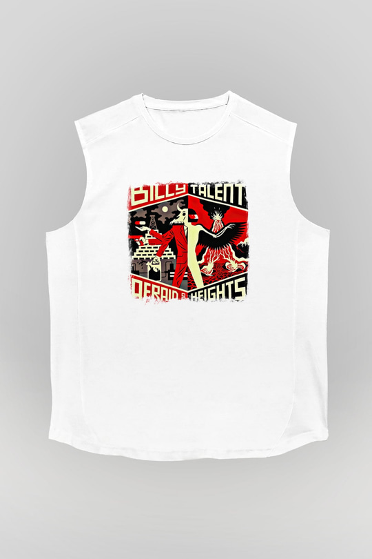 Billy Talent Baskılı Unisex Beyaz Kolsuz Tişört