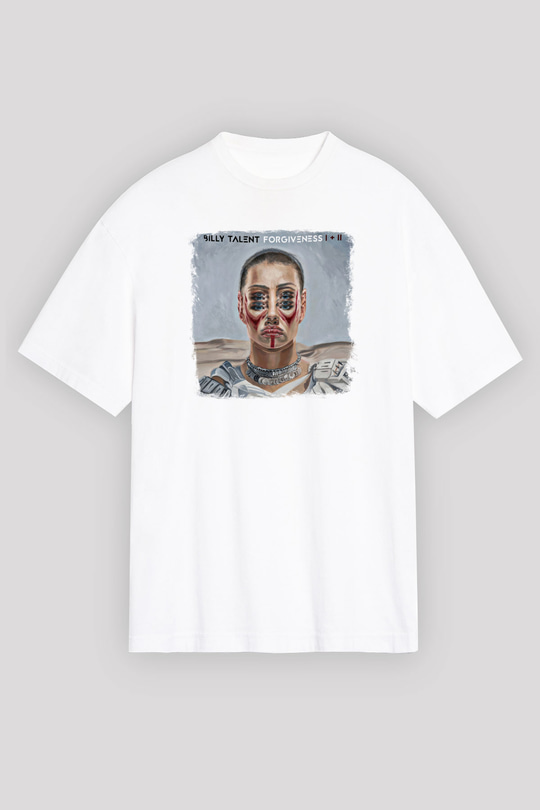 Billy Talent Baskılı Unisex Beyaz Oversize Tişört