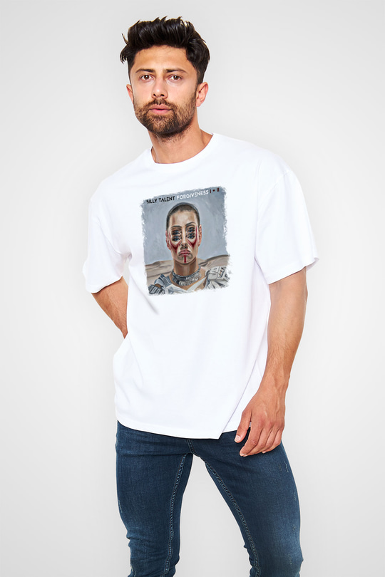 Billy Talent Baskılı Unisex Beyaz Oversize Tişört