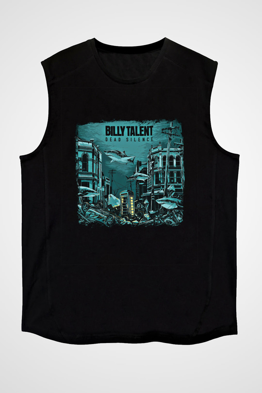 Billy Talent Baskılı Unisex Siyah Kolsuz Tişört