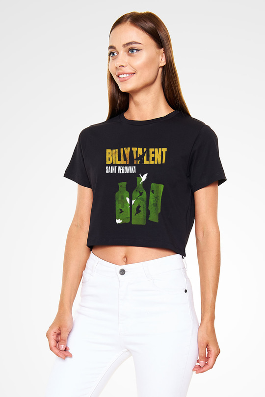Billy Talent Siyah Crop Top Tişört