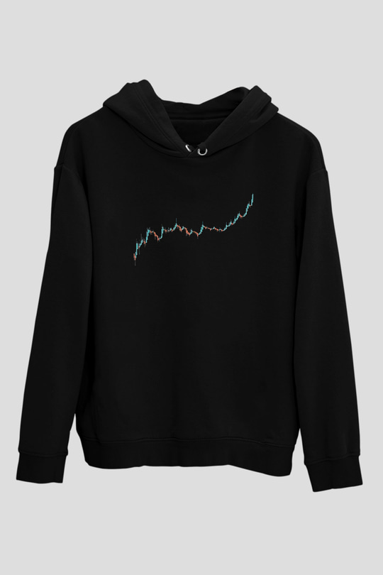 Binance Baskılı Unisex Siyah Hoodie