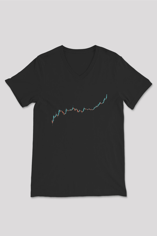 Binance Baskılı Unisex Siyah V Yaka Tişört - Tshirt