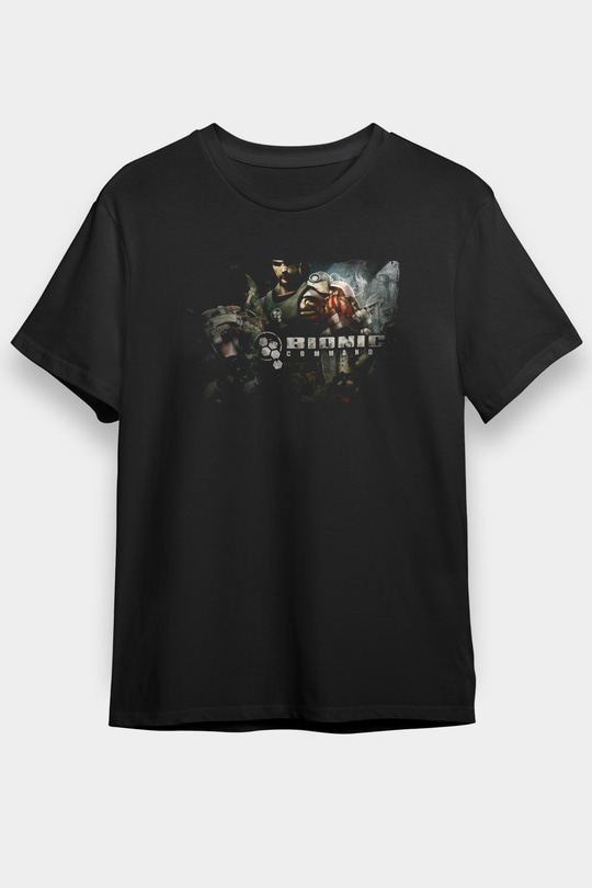 Bionic Commando Siyah Unisex Tişört T-Shirt