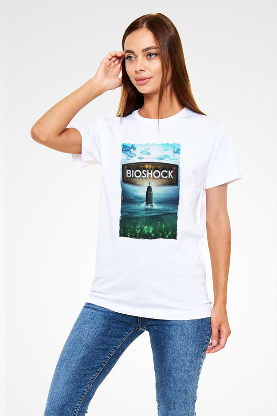 BioShock Beyaz Unisex Tişört T-Shirt