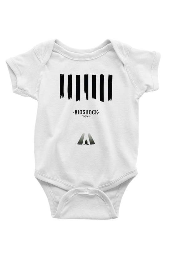 Bioshock James Baskılı Beyaz Unisex Bebek Body - Zıbın