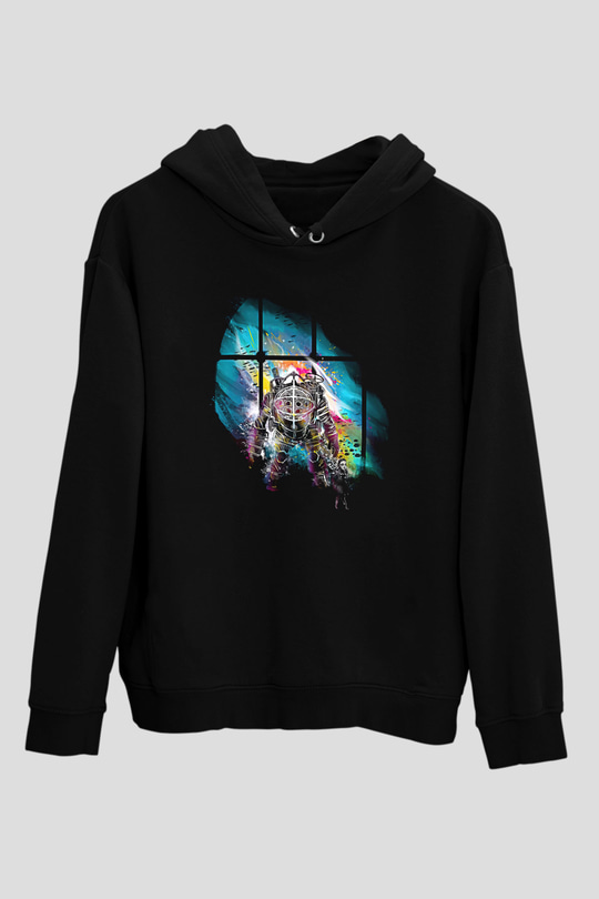 Bioshock James Baskılı Unisex Siyah Kapüşonlu Sweatshirt