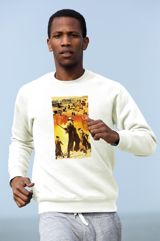 Bir Zamanlar Batıda (Once Upon a Time in the West) Baskılı Beyaz Sweatshirt