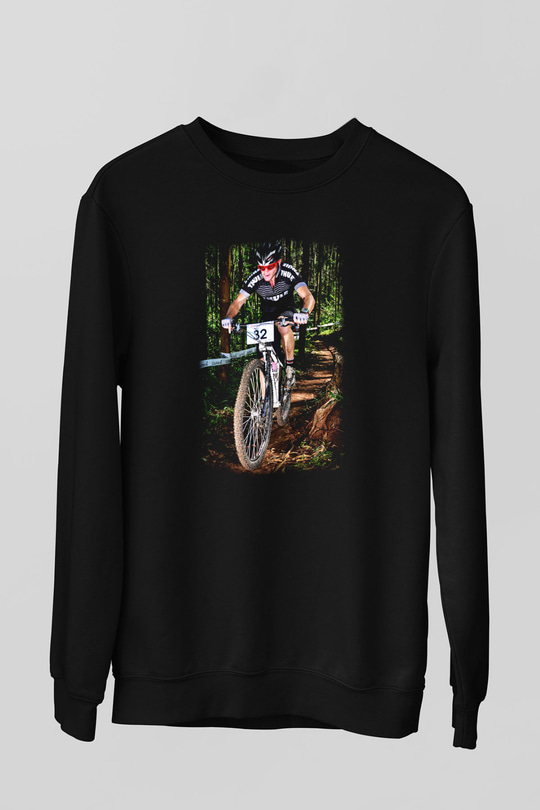 Bisiklet Siyah Unisex Sweatshirt
