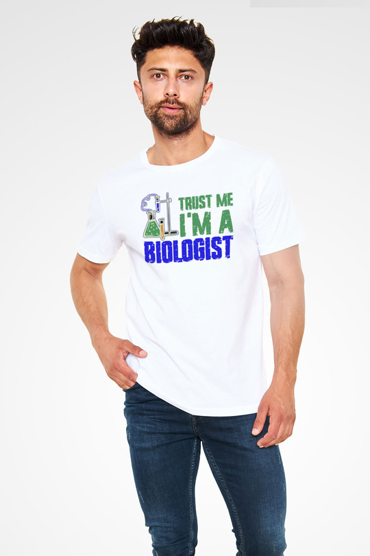 Biyolog Beyaz Unisex Tişört T-Shirt - TişörtFabrikası