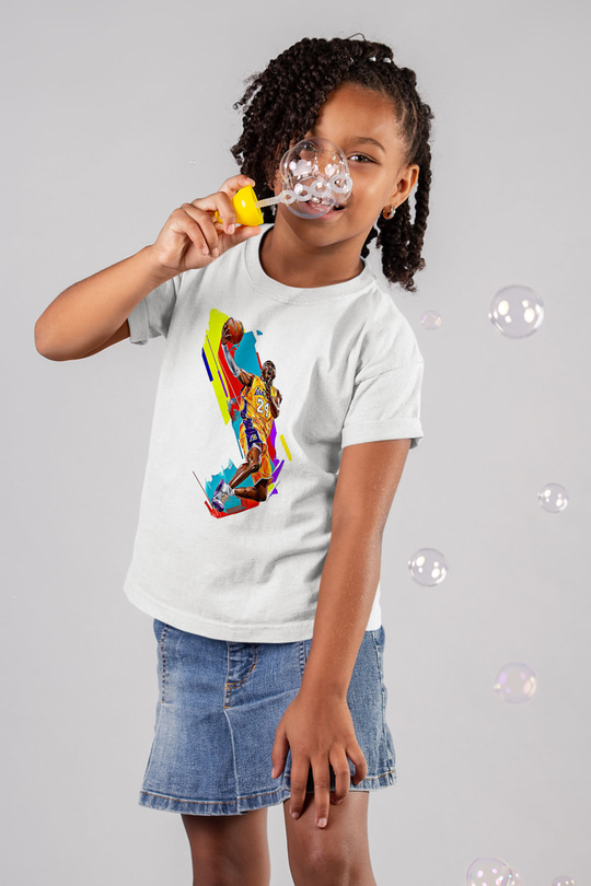 Black Mamba Baskılı Beyaz Unisex Beyaz Çocuk Tişört - Tshirt