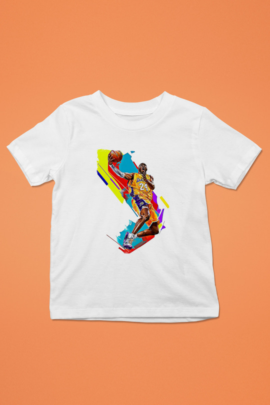 Black Mamba Baskılı Beyaz Unisex Beyaz Çocuk Tişört - Tshirt