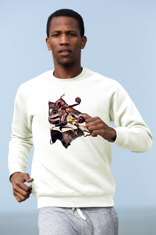 Black Mamba Baskılı Beyaz Unisex Sweatshirt