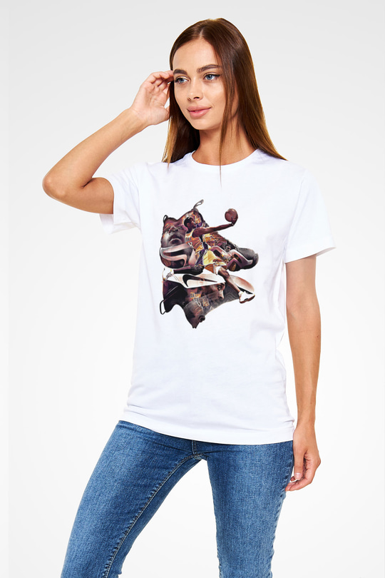 Black Mamba Baskılı Unisex Beyaz Tişört - Tshirt
