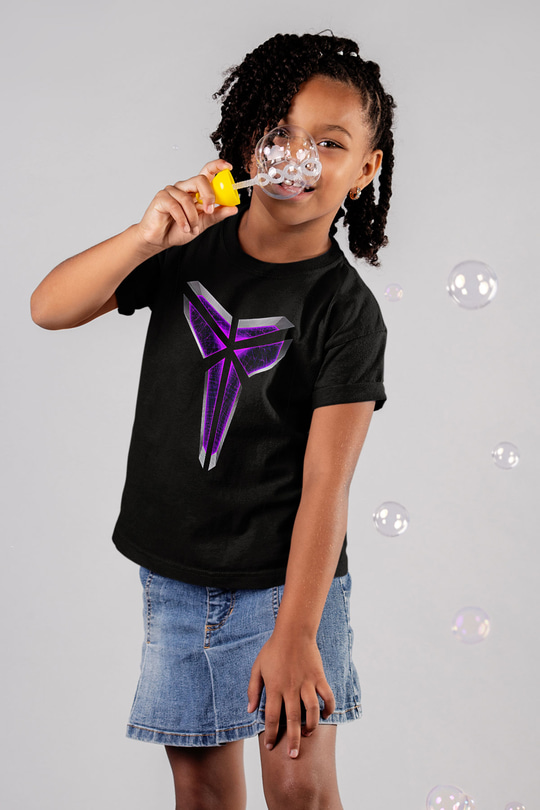 Black Mamba Baskılı Unisex Siyah Çocuk Tişört - Tshirt