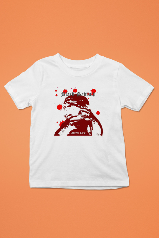 Black Sabbath Baskılı Beyaz Unisex Çocuk Tişört