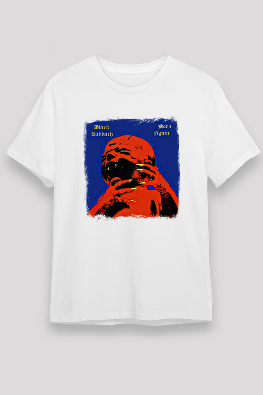 Black Sabbath Baskılı Unisex Beyaz Tişört