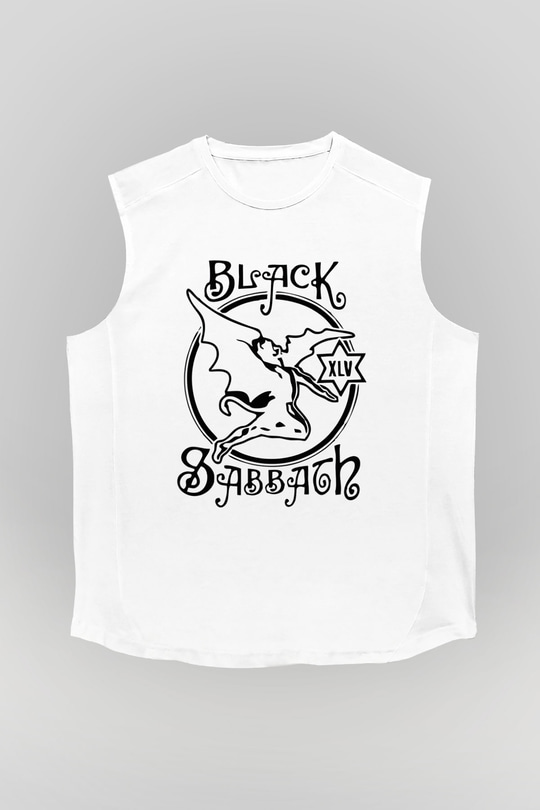 Black Sabbath Beyaz Unisex Kolsuz Tişört