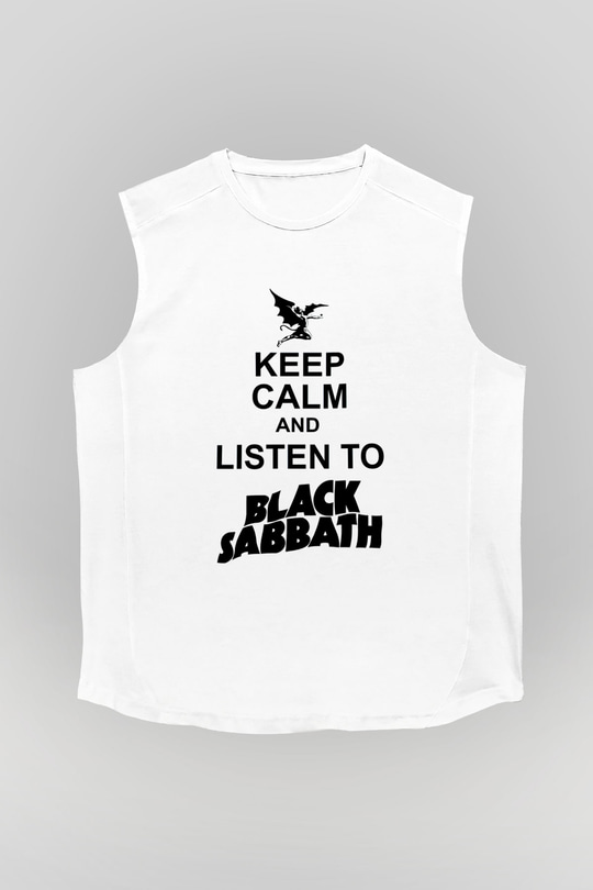 Black Sabbath Beyaz Unisex Kolsuz Tişört