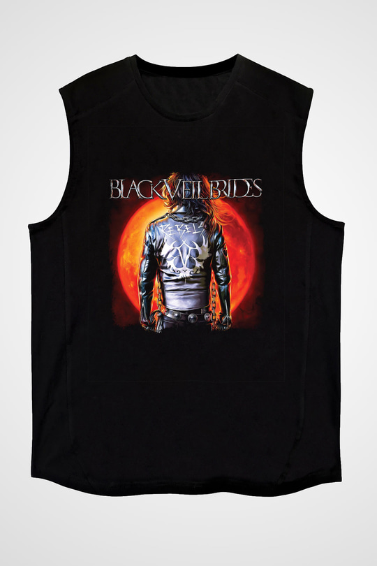 Black Veil Brides Baskılı Unisex Siyah Kolsuz Tişört