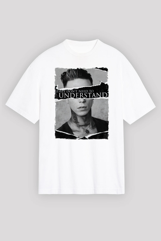 Black Veil Brides Beyaz Oversize Tişört Oversize T-shirt - TişörtFabrikası