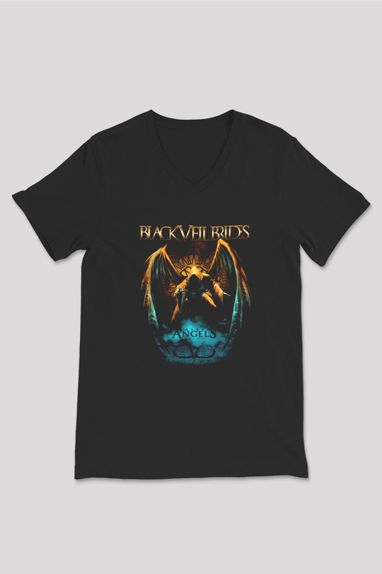 Black Veil Brides Siyah Unisex V Yaka Tişört