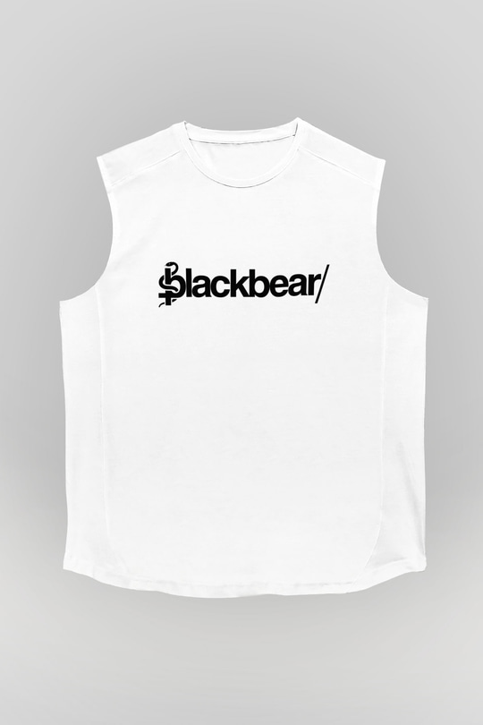 BlackBear Beyaz Unisex Kolsuz Tişört
