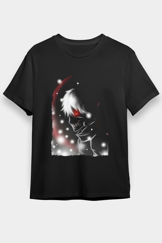 Bleach Baskılı Unisex Siyah Tişört - Tshirt