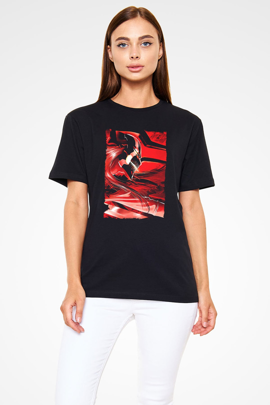 Bleach Baskılı Unisex Siyah Tişört - Tshirt