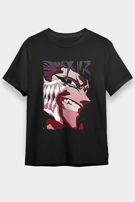 Bleach Baskılı Unisex Siyah Tişört - Tshirt