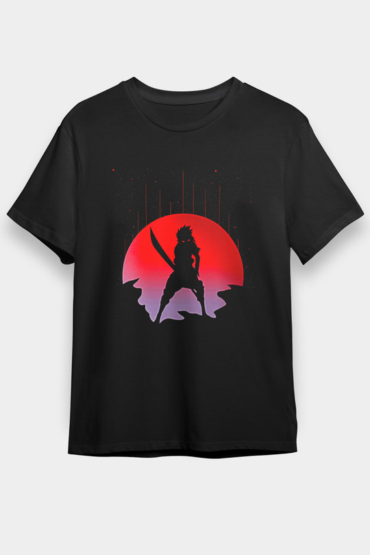 Bleach Baskılı Unisex Siyah Tişört - Tshirt