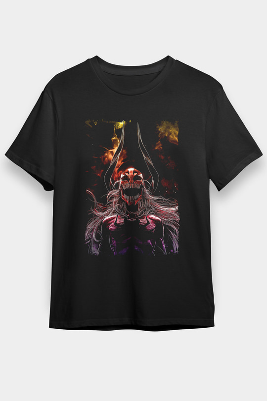 Bleach Baskılı Unisex Siyah Tişört - Tshirt