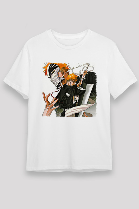 Bleach Unisex Baskılı Beyaz Tişört - Tshirt