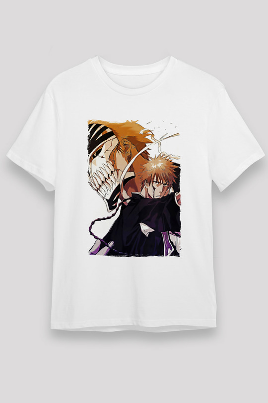 Bleach Unisex Baskılı Beyaz Tişört - Tshirt