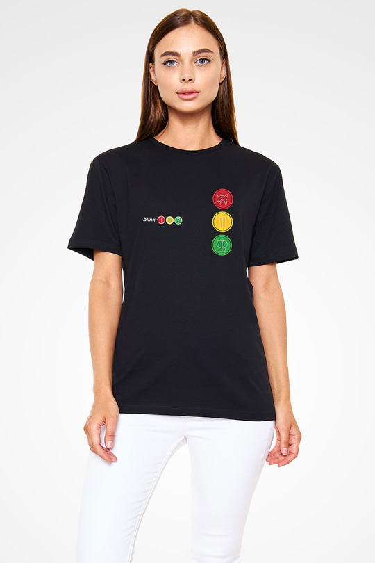 Blink-182 Baskılı Unisex Siyah Tişört