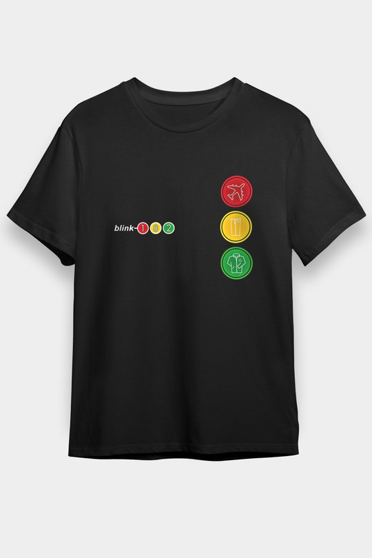 Blink-182 Baskılı Unisex Siyah Tişört