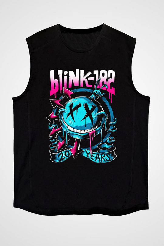 Blink 182 Siyah Unisex Kolsuz Tişört