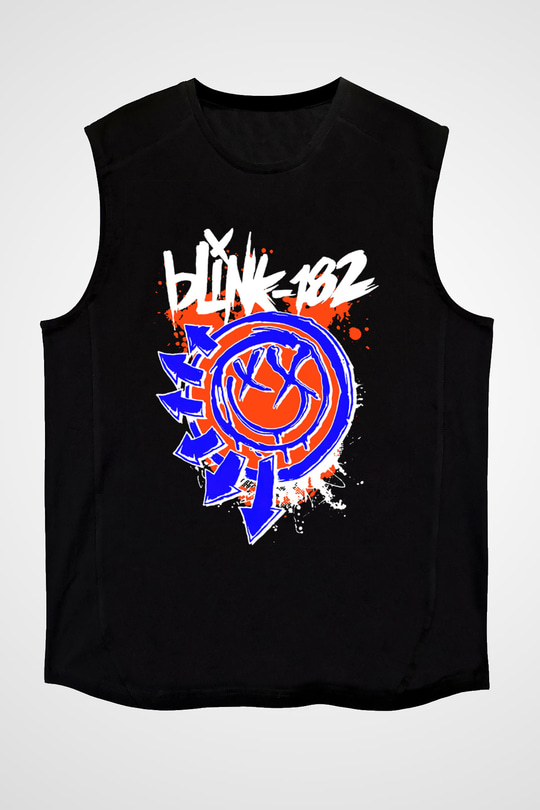 Blink 182 Siyah Unisex Kolsuz Tişört
