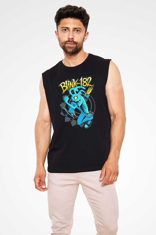 Blink 182 Siyah Unisex Kolsuz Tişört