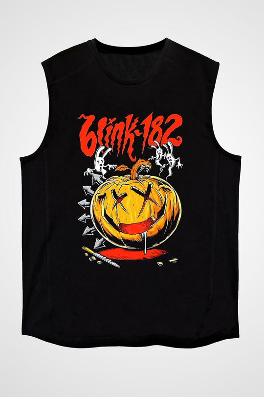 Blink 182 Siyah Unisex Kolsuz Tişört