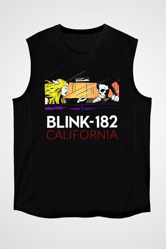 Blink 182 Siyah Unisex Kolsuz Tişört