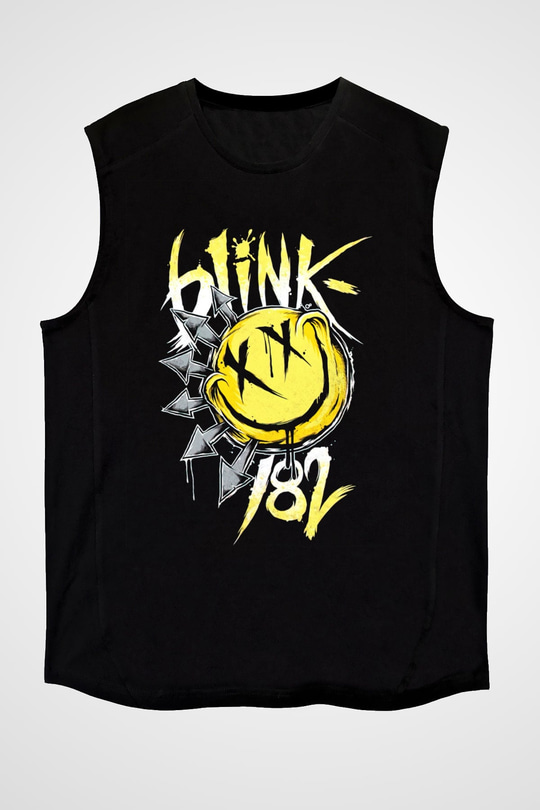 Blink 182 Siyah Unisex Kolsuz Tişört