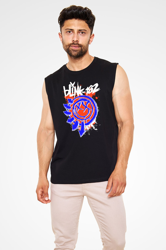 Blink 182 Siyah Unisex Kolsuz Tişört