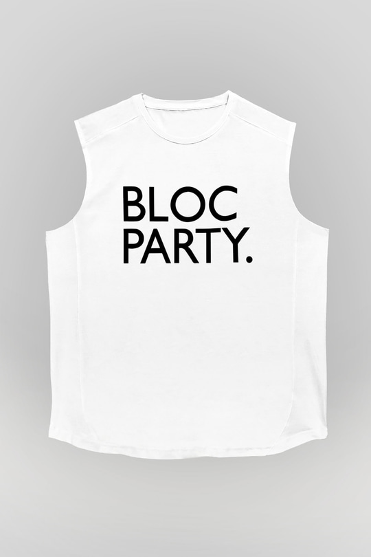 Bloc Party Beyaz Unisex Kolsuz Tişört