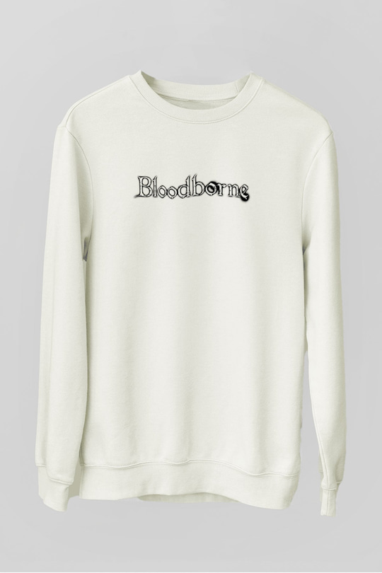 Bloodborne Beyaz Unisex Sweatshirt